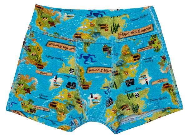 CUECA BOXER INFANTIL C/ CÓS COTTON ESTAMPADO (367C5) 