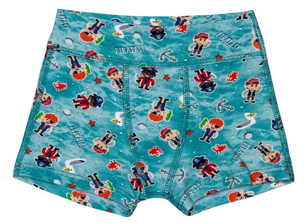 KIT C/ 6 CUECAS BOXER ESTAMPADAS INFANTIL COTTON (3P6C5) 